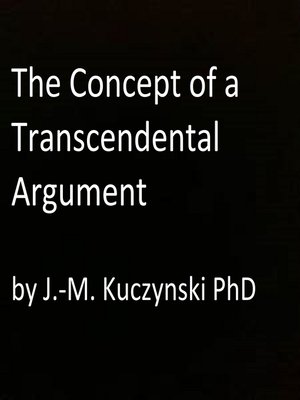 cover image of The Concept of a Transcendental Argument